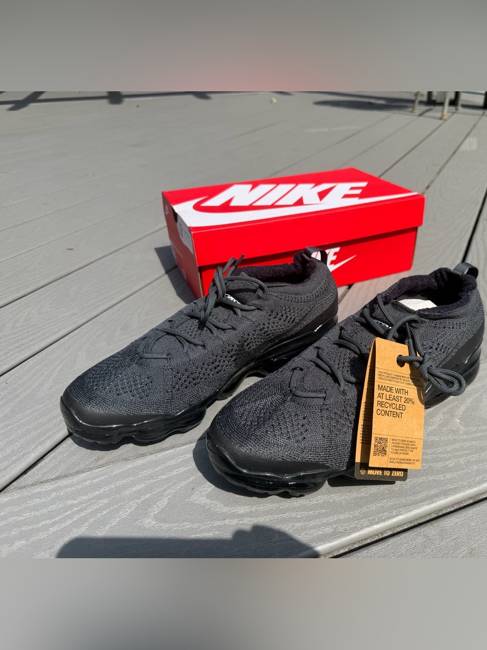 Nike Air VaporMax 2021 Flyknit Black Athletic Shoes NWT